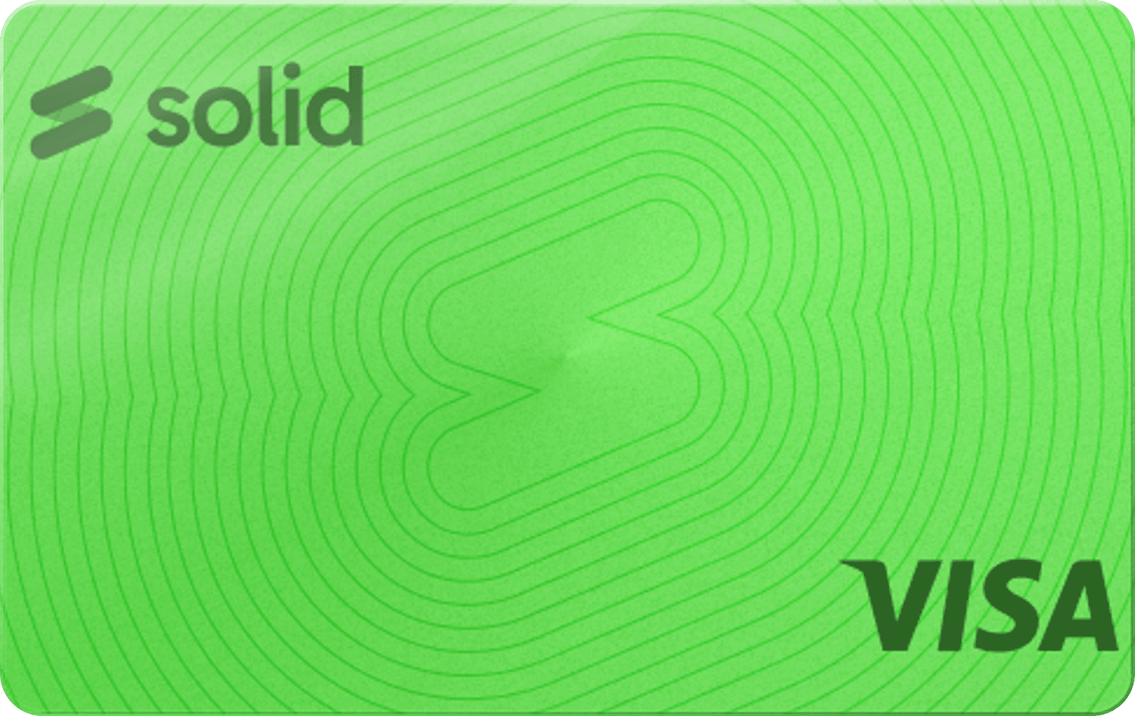 Solid green virtual Visa card design